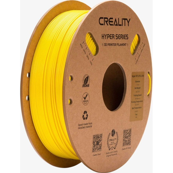 Creality Hyper-Petg Yellow 3D Printer Filament, Fast print, Chemical Sunlight resist. 1kg 1.79 - (3301030071)