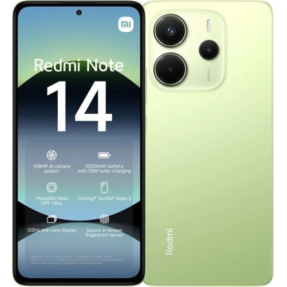 Xiaomi Redmi Note 14 6+128GB Ds 4G Lime Green