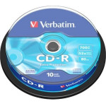Verbatim CD-R 700MB 52X 10 Pack Spindle Superficie Extra Protection 43437