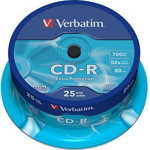Verbatim CD-R 700MB 52X 25 Pack Spindle Extra Protection Surface 43432