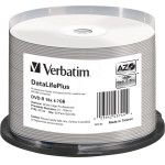Verbatim DVD-R 4,7GB 16X 50 Pack Spindle Datalife Plus Wide Inkjet Printable Professional 43744