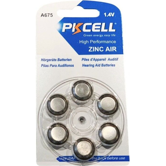 PKCELL 1.4V Zinc Air �������� ���������� ��������� A675 6���