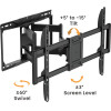 Powertech ��������� ���� ���������� 37-90'', 75kg, Heavy duty, Full Motion - (PT-1423)