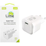 Lime Successories Lime Type C Gan Pd 3.0 Super Fast Travel LTC54W 54W 5V 4.0A/9V 4.0A/ 12V 3.5A/ 15V 3.33A/ 20V 2.7A WHITE