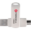 FORCELL F-Data Pendrive Metal Duo 128GB USB3.2 Gen 1 (Usb A / Type C) silver