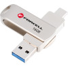 FORCELL F-Data Pendrive Metal Duo 16GB USB3.2 Gen 1 (Usb A / Type C) silver