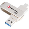 FORCELL F-Data Pendrive Metal Duo 32GB USB3.2 Gen 1 (Usb A / Type C) silver
