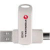 FORCELL F-Data Pendrive Metal Duo 64GB USB3.2 Gen 1 (Usb A / Type C) silver