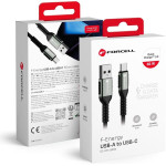 FORCELL F-Energy C256 Cable Usb A To Type C QC4.0 3A 66W Cafule 0,5 m black