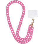 Panama Long Phone lanyard, Phone Pendant / Cord Length 80cm (40cm In The loop) / On Neck - Pink OEM