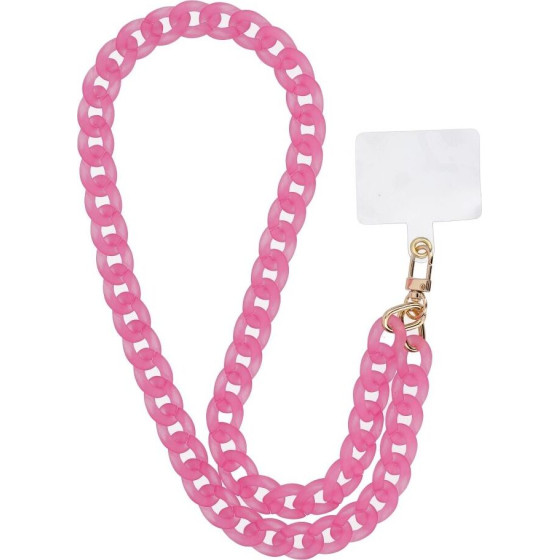 Panama Long Phone lanyard, Phone Pendant / Cord Length 80cm (40cm In The loop) / On Neck - Pink OEM