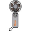 Techsuit - Premium Mini Hand Fan (Z8) - With Led Digital Display, USB-C Rechargeable, 3 Wind Speeds, 2A, 3600mAh - White