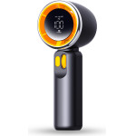 Techsuit - Premium Portable Mini Fan (Z11) - With Led Digital Display, USB-C Rechargeable, 100 Wind Speeds - Black