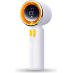 Techsuit - Premium Portable Mini Fan (Z11) - With Led Digital Display, USB-C Rechargeable, 100 Wind Speeds - White