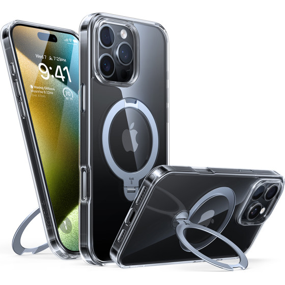 Torras - Ostand Spin Magsafe Series - Iphone 16 Pro - Clear