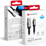 FORCELL F-Energy C257 Cable Usb A To Lightning 2,4A 12W Cafule 0,25 m black