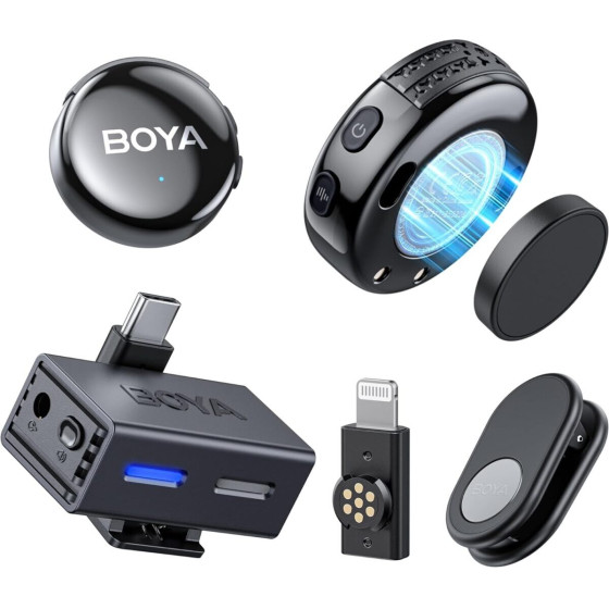 Boyalink 3 - Type-C & 3,5mm AI-Powered Button Wireless Microphone 2 Tx + 1 Rx No Case - (Boyalink 3-03)