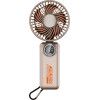 Techsuit - Premium Mini Hand Fan (Z8) - With Led Digital Display, USB-C Rechargeable, 3 Wind Speeds, 2A, 3600mAh - Beige