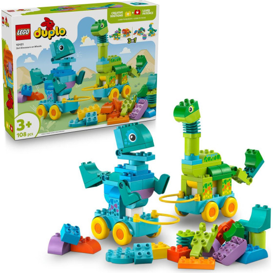 Lego Duplo Town: 3in1 Dinosaurs On Wheels (10451)
