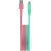 Setty Cable Usb - Lightning 1,5 m 2,4A KGA-L-1.52420 turquoise-Pink gradient