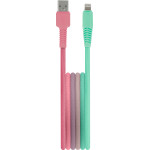 Setty Cable Usb - Lightning 1,5 m 2,4A KGA-L-1.52420 turquoise-Pink gradient
