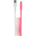 Setty Cable Usb - Lightning 1,5 m 2,4A KGA-L-1.52420 white-Pink gradient