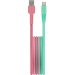 Setty Cable Usb - USB-C 1,5 m 3A KGA-C-1.5320 turquoise-Pink gradient
