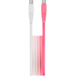 Setty Cable USB-C - USB-C 1,5 m 3A KGC-C-1.5320 white-Pink gradient