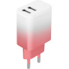 Setty Charger 2x Usb 18W LSIG-AA-20 white-Pink gradient