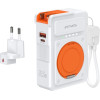 4sMarts Hybrid Charger 6-in-1 USB-C/USB-A Pd 22.5W With 10,000 Mah Power bank, Qi Wireless charging, - (541384)