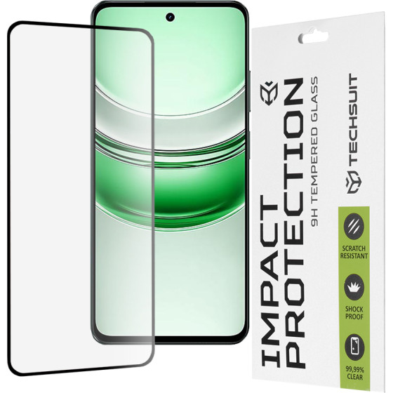 Techsuit - 111D Full Cover / Full Glue Glass - Realme C71 - Black