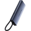 Baseus Hub Ultrajoy Series Lite 4-Port (Usb To Usb 3.0*3+RJ45*1+USB-C 5V) (gray) - (B0005280B811-12)