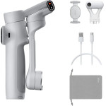 Insta360 Flow 2 Ai Tracker Bundle Gray - A.I. Powered Gimbal Stabilzer For Smartphone - (CINSABQA/Flow2Lite12)