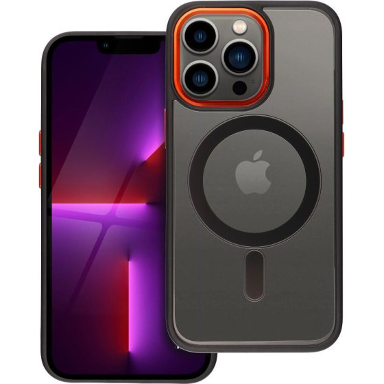 Color Edge Mag Cover Case Compatible With Magsafe For Iphone 13 Pro Black Gold OEM