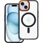Color Edge Mag Cover Case Compatible With Magsafe For Iphone 15 Black Gold OEM