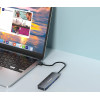 Wozinsky USB-A Hub 4 x USB-A 3.0 With Individual switches, aluminum, With 30 Cm Cable - Gray 5907769366451 - (WHS080YSS)