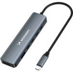 Wozinsky USB-C 6 In 1 Hub Multifunctional, Aluminum, With 25 Cm Cable - Gray 5907769366437 - (WHBC10Y4S)