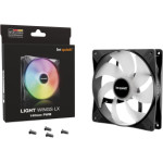 Bequiet Fan Light Wings Lx 140MM Pwm ARGB, 1200RPM, 56CFM/95M3/H, 22,9dB, Lifespan 60000h, BLACK, 3YW. - (BL126)