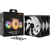 Bequiet Fan Light Wings Lx 140MM Pwm Triple Pack ARGB, 1200RPM, 56CFM/95M3/H, 22,9dB, Lifespan 60000h, BLACK, 3YW. - (BL127)