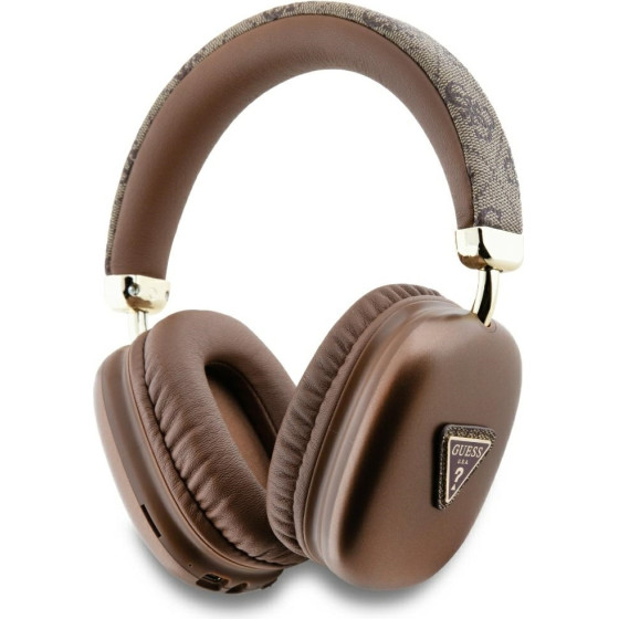 Guess Headphones Bluetooth 5.3 4G Triangle Logo Brown - (GUBHK1P4TPW)