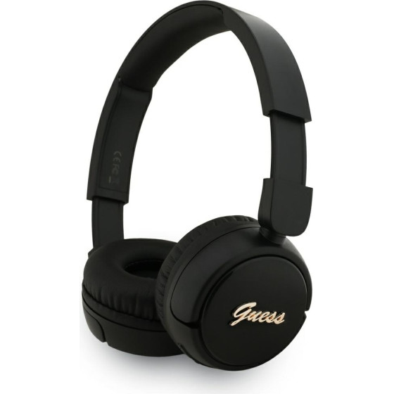 Guess Headphones Bluetooth 5.3 Metal Logo Script Black - (GUBHV6SCK)