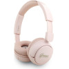 Guess Headphones Bluetooth 5.3 Metal Logo Script Pink - (GUBHV6SCP)
