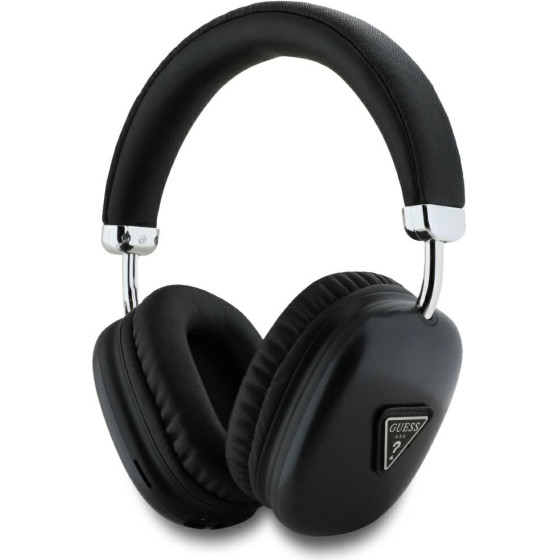 Guess Headphones Bluetooth 5.3 Metallic Triangle Logo Black - (GUBHK1SATSK)