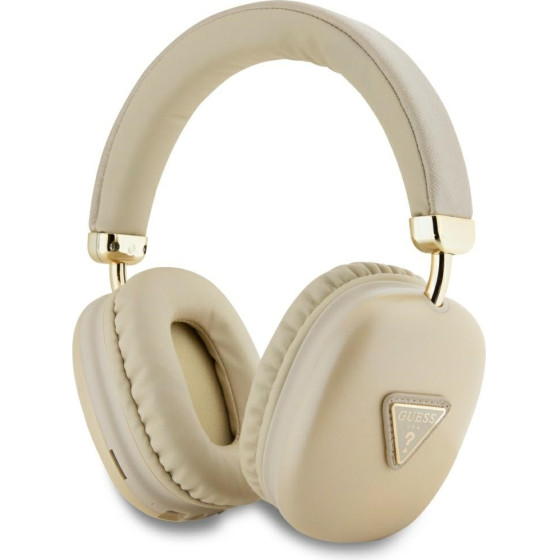 Guess Headphones Bluetooth 5.3 Metallic Triangle Logo Gold - (GUBHK1SATSD)