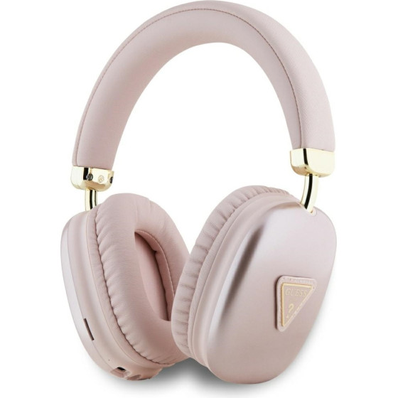 Guess Headphones Bluetooth 5.3 Metallic Triangle Logo Pink - (GUBHK1SATSP)