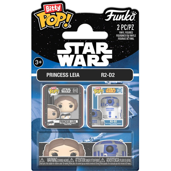 Funko Bitty Pop! 2-Pack Disney: Star Wars - Leia & R2D2 Vinyl Figures