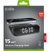 SBS Alarm Clock With Qi Charge 15W - (TEWIRCLOCK)