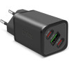 SBS Travel Charger Pd 140W Gan 3X Ports Black - (GANUSB2CPD140W)