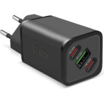 SBS Travel Charger Pd 140W Gan 3X Ports Black - (GANUSB2CPD140W)