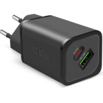 SBS Travel Charger Pd 65W Gan 2X Ports Black - (GANUSB2CPD65W)